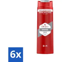 Old Spice 6 x - Original - Douchegel 3-in-1 - Reinigt, Verfrist & Verzorgt - 400 ml - Douchegel - 3-in-1 - Reinigen - Verfrissen - Verzorgen