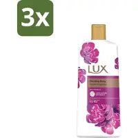 Lux 3 x - Body Wash - Charming Peony - Verzorgende Douchegel - Langdurend - 600 ml - Body Wash - Pioenroos Geur - Verzorgende Douchegel - Langdurige Geur - Hydraterende Body Wash