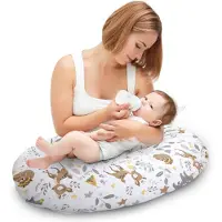 Totsy Baby Steunkussen 190 cm positioneringskussen volwassenen – lang relaxkussen om te lezen en aan te leunen op bank en bed afneembare hoes met rits comfort Hert Oeko-Tex