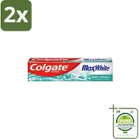 Colgate - Max White - Whitening Crystals - Tandpasta - 100ml - Voordeelverpakking - 2 stuks - Tandpasta - Witte tanden
