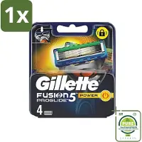 Gillette 1 x - Fusion 5 ProGlide Power - Precisie en comfort - 4 Navulscheermesjes - Scheermesjes - Scheren - Scheren Mesjes - Scheren Voor Mannen - Scheren Comfort