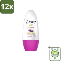 Dove - Deodorant - Roller Go Fresh Acai Berry & Waterlily - Frisse geur - 50 ml - Voordeelverpakking - 12 stuks - Açaí Berry & Waterlily - Frisheid