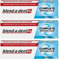 Blend-a-dent Complete - Hechtende Prothese Lijm - Sterke Effect, Verse Smaak, 3-Pack