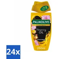Palmolive 24 x Douchegel Thermal Pampering Oil 250 ml - Douchegel - Macadamia-olie - Herstel - Hydrateren - Verzorging