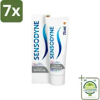 Sensodyne 7 x - Tandpasta - Gentle Whitening - Milde Reiniging - 75 ml - Grootverpakking - Gevoelige Tanden - Tandpasta - Witte Tanden - Glazuur Beschermen - Gevoeligheid Verlichten