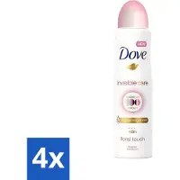 Dove 4 x - Deodorant - Spray Invisible Care - Onzichtbare bescherming - 250 ml - Deodorant Spray - Onzichtbare Bescherming - Anti-Transpirant - Zweetbescherming - Geurbeheersing