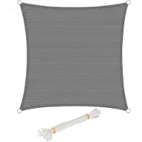 Woltu MV labels - Schaduwdoek - Zonwering - Zonnedoek - Schaduwscherm - Vierkant - 2x2 - Grijs