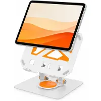 VHV - Laptopstandaard en Tablethouder - Opvouwbaar met Ventilatie en Verstelbare Kijkhoek - Wit voor Bureau en Studie