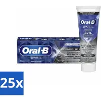 Oral-B 25 x Tandpasta 3D White Houtskool 75 ml - Tandpasta Whitening - Houtskool Tandpasta - Witte Glimlach - Verkleuring Verwijderen - Diepe Reiniging