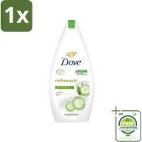 Dove 1 x - Douchegel - Refreshing - Komkommer & Groene thee - Verfrissend - 400 ml - Douchegel - Frisheid - Reiniging - Uitdroging - Scrub