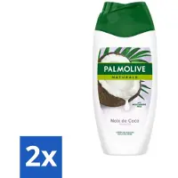 Palmolive 2 x Naturals - Douchecrème - Kokosnoot - 250 ml - Douchegel Kokos - Kokos Geur - Hydraterende Douchegel - Verzorgende Douchegel - Tropische Geur