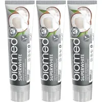 Biomed Superwhite - Tandpasta - Witte kokos zonder fluoride 3-pack