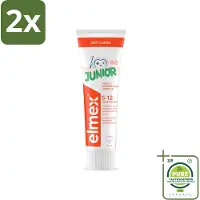 Elmex Gel-Tandpasta Junior (5-12 Jaar) 75 ml - Voordeelverpakking - 2 stuks - Tandpasta voor kinderen - Gaatjesbescherming