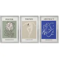 Wallfluent 4-Delige Schilderij Set - Pastelillustraties van Henri Matisse - 40 x 60 cm - Moderne Wanddecoratie - Slaapkamer