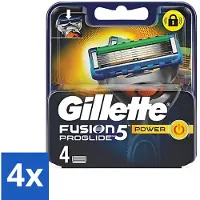 Gillette 4 x - Fusion 5 ProGlide Power - Precisie en comfort - 4 Navulscheermesjes - Scheermesjes - Scheren - Scheren Mesjes - Scheren Voor Mannen - Scheren Comfort