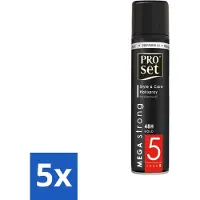Proset 5 x - Haarspray - Mega Strong - 48 uur Werking - 300 ml - Haarspray - 48 Uur Hold - Mega Strong - Volume - Gezond Haar