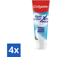 Colgate 4 x Tandpasta Triple Action Xtra White 75 ml - Tandpasta - Gaatjes - Wittere Tanden - Frisse Adem - Mondverzorging