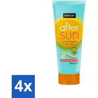 Sence 4 x - After Sun - Lotion - Kalmerend - 200 ml - After Sun Lotion - Zonverbrande Huid - Huid Kalmeren - Aloë Vera - Zomerse Teint