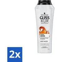 Schwarzkopf Gliss Kur - Shampoo - Voor dames - Hydraterende verzorging - 250 ml - Voordeelverpakking - 2 stuks