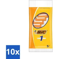 BIC 10 x - Scheermesjes - Enkel Mesje - Wegwerpmesjes - 5 Scheermesjes - Scheermesje - Wegwerpmesje - Enkel Mesje - Roestvrij Staal Mesje - Chroomcoating
