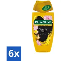 Palmolive 6 x - Thermal Spa - Douchegel - Pampering Oil - Macadamia - 250 ml - Douchegel - Pampering Oil - Macadamia-olie - Peonyzaadolie - Spa Ervaring