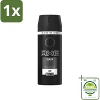 Axe 1 x Deodorant Bodyspray Black 150 ml - Deo Black Spray - Anti-transpirant - Zweetgeur - Bodyspray - Sandelhout Geur