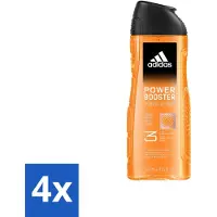Adidas 4 x Shower Gel Power Booster 250 ml - Douchegel - 3-in-1 - Lichaam - Gezicht - Haar