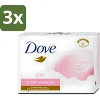 Dove 3 x - Zeep - Pink - Hydraterend - 90 g - Zeep - Hydraterende Zeep - Roze Zeep - Crème Zeep - Droge Huid