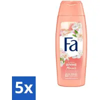 Fa 5 x - Douchecrème - Divine Moments - Verzorgen & Voeden - Verfrissend - 250 ml - Douchecrème - Douchecreme - Douchecreme Divine Moments - Douchecreme Voor Huid - Douchecreme Verzorgen