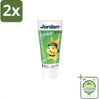 Jordan - Junior - Tandpasta - 6-12 jaar - 50 ml - Voordeelverpakking - 2 stuks - Tandpasta voor kinderen - Tandpasta 6-12 jaar