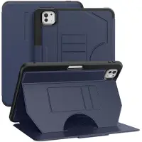 Mobigear Tablethoes geschikt voor Apple iPad Pro 11 Inch (2025) Hoes | Magnetic Folio Bookcase + Stylus Houder - Marineblauw