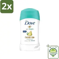 Dove - Deodorant - Stick Go Fresh Pear & Aloe Vera - Frisse geur en bescherming - 40 ml - Voordeelverpakking - 2 stuks - Go Fresh - Deodorant stick