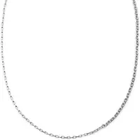 Lucleon New Classics | 4 mm zilverkleurige roestvrijstalen ketting met dubbele anker- en rechthoekige schakel