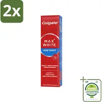 Colgate Tandpasta Max White Optic 75 ml - Voordeelverpakking - 2 stuks - Tandpasta - Witte tanden