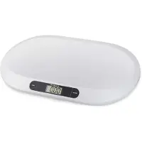 ALLVIA Baby Weegschaal - Hangweegschaal - Babyweegschaal - Tot 20KG - Ook Geschikt voor Kleine Dieren - Wit - 23cm x 14cm x 2cm