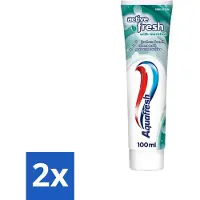 Aquafresh 2 x - Tandpasta - Verfrissende Reiniging - Menthol - 100 ml - Tandpasta - Menthol - Verfrissende Reiniging - Mondverfrissing - Tandplak