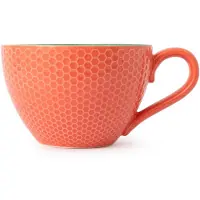 MIKASA - Mok - Grey Floral - Keramiek - Voor Thee en Koffie - 330ml