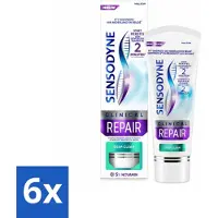 Sensodyne 6 x - Tandpasta - Clinical Repair - Deep Clean - Grondige Reiniging - 75 ml - Gevoelige Tanden - Tandpasta - - Tandenpoetsen - Tandplak Verwijderen