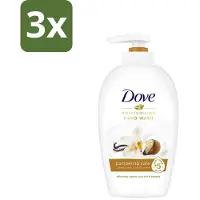 Dove 3 x - Handzeep - Pampering Care - Verzachtend - 250 ml - Handzeep - Shea Butter - Hydraterende Handzeep - Verzorgende Handzeep - Kalmerende Handzeep