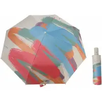VHV -Zonnescherm Paraplu - Compacte Opvouwbare Paraplu met UV-bescherming - Zwarte Vinyl Paraplu met Stijlvol Ruitpatroon - Lichtgewicht UV-werende Paraplu - 95cm Diameter