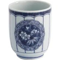 TOKYO Design Studio – Japanse Beker – Blauw/Wit – 160 ml – 6,5 x 7,5 cm – Japans Servies