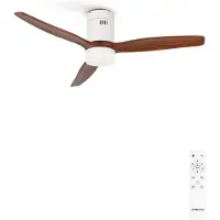 Create - Stille 40W plafondventilator met technische ABS bladen in verschillende maten - S - Met licht - Afstandsbediening - WIND CALM
