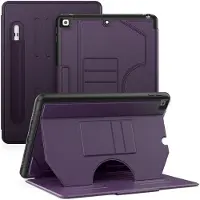 Mobigear Tablethoes geschikt voor Apple iPad 8 (2020) Hoes | Magnetic Folio Bookcase + Stylus Houder - Paars