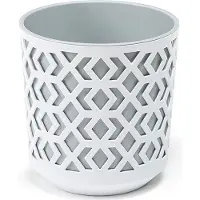 Lamela Aztek Pot 14cm Wit/Grijs - Stijlvolle Plantenbak