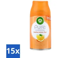 Air Wick 15 x - Luchtverfrisser Navulling - Mediterrane Zon - Automatische Spray - 250 ml - Luchtverfrisser - Geur - Automatische Spray - Navulling - Zon
