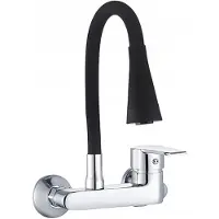Habo Wandkraan Keuken Zwart/Chroom - Flexibele Uitloop