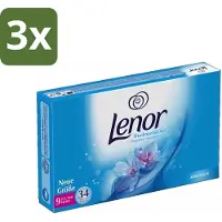 Lenor 3 x - Droogtrommeldoekjes - Aprilfris - Textielverfrisser - 34 Doekjes - Droogtrommeldoekjes - Wasdoekjes - Textielverfrisser - Frisheid - Statische Elektriciteit