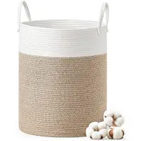 Famanu – Wasmand van 60L, geweven mand van katoen met een afmeting van 35 x 35 x 50 cm, ideaal voor het opbergen van wasgoed
