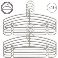 MSV Kledinghangers van Staal – Ergonomisch Gevormde Hangers voor Alle Soorten Kleding – Stevig en Decoratief