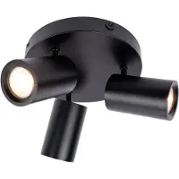 LEDVION - LED Plafondspot - Zwart 3-lichts - GU10 - IP20